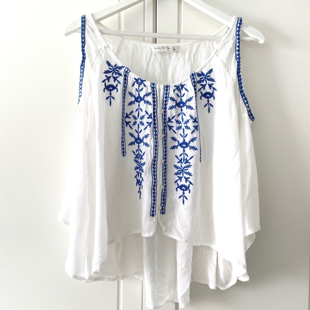 Abercrombie & Fitch Blue Floral Blouse